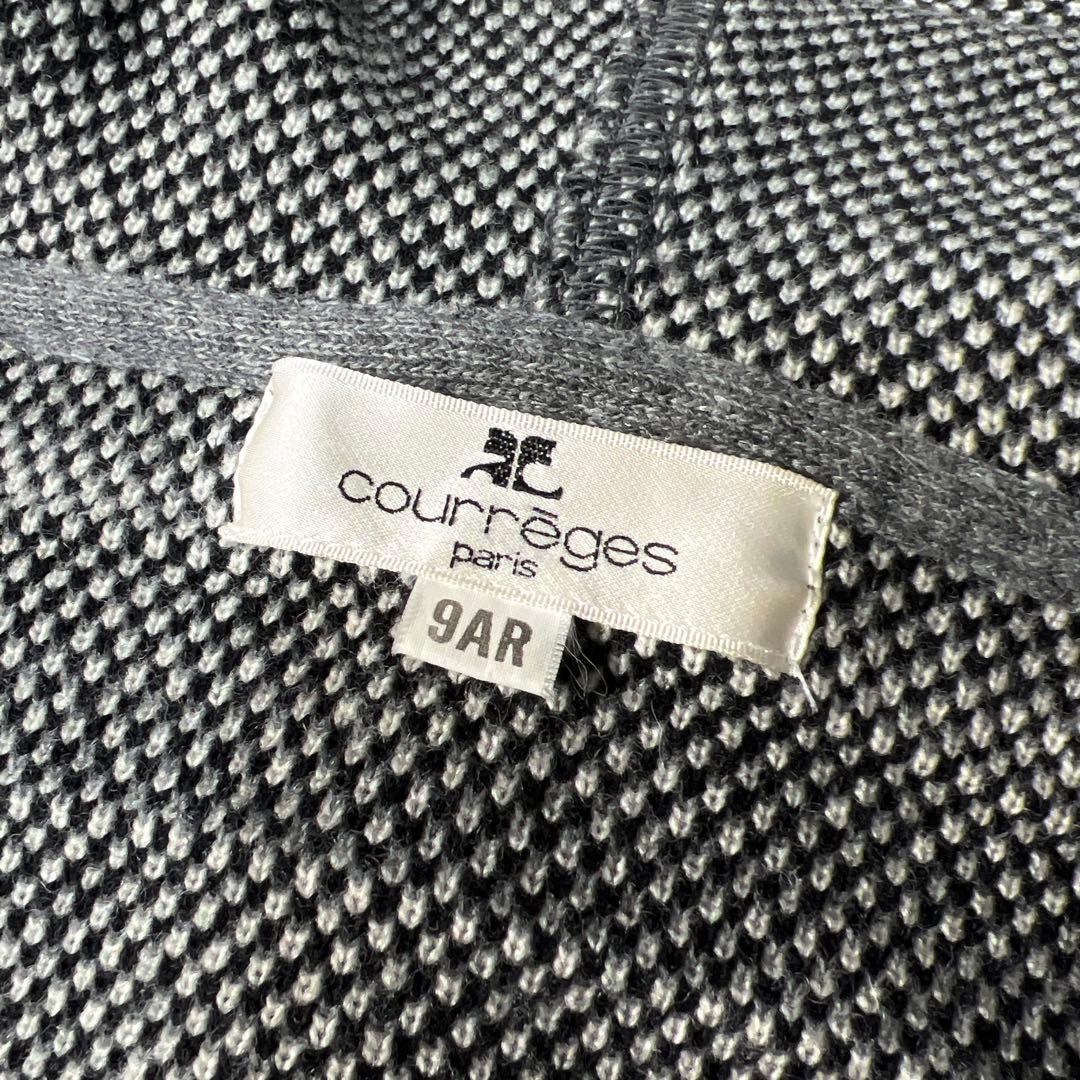 《希少ヴィンテージ》courreges クレージュ ニットダッフルコート 総柄