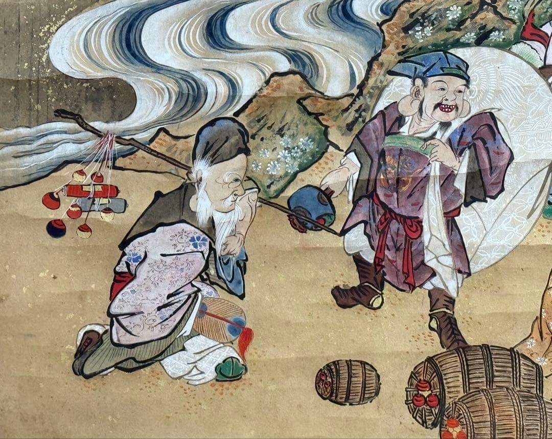 時代 七福神 版画 年画 掛軸 送料込み250824 - メルカリ