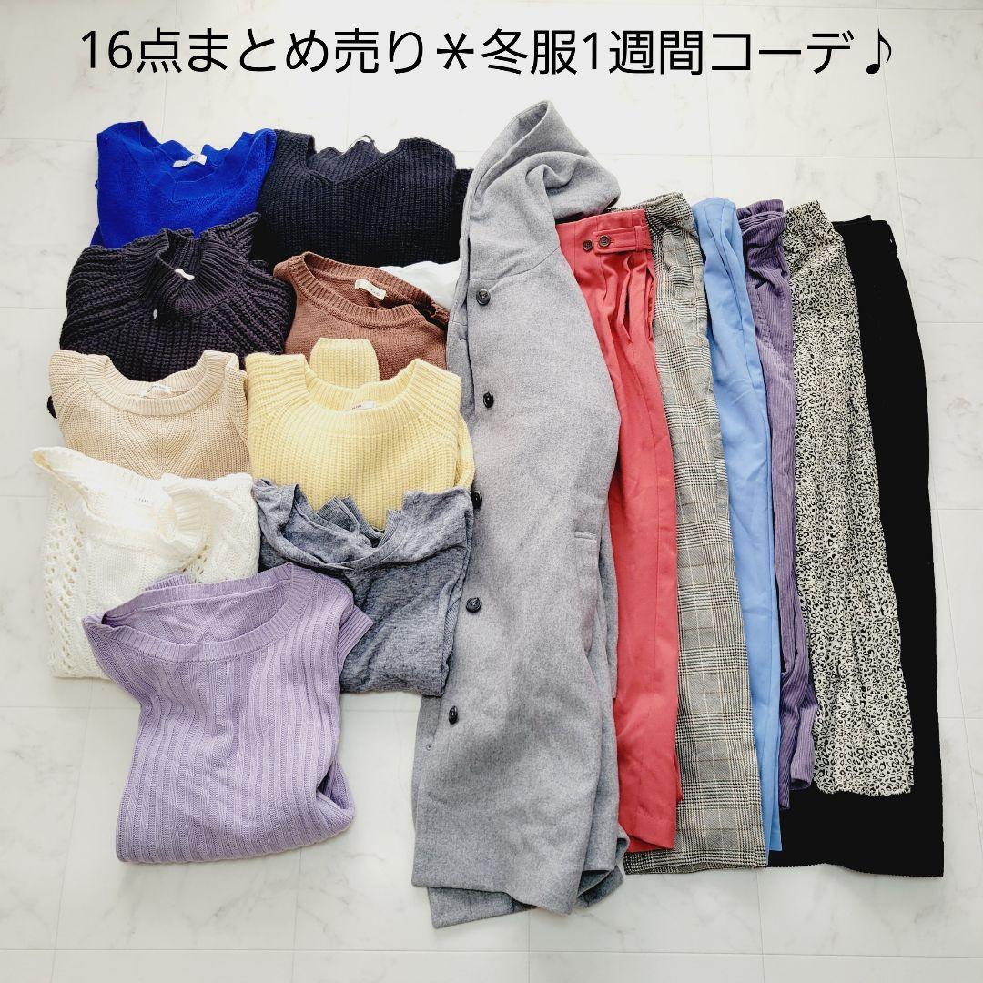 No.1-37＊16点まとめ売り＊冬服1週間コーデ♪PLST、インディヴィ他