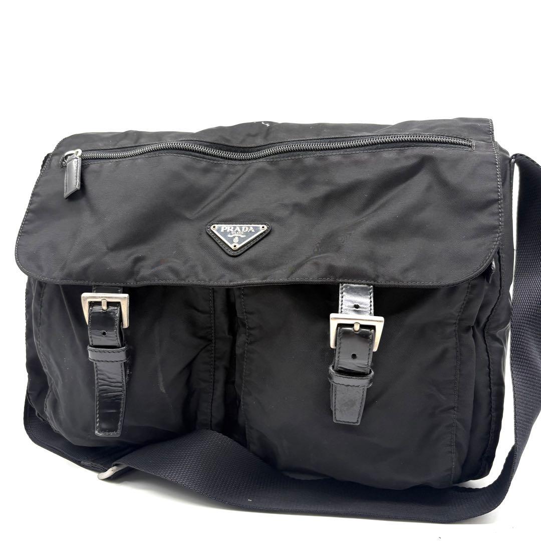【大人気！✨】プラダ PRADA ショルダーバッグ メッセンジャーバッグ 黒