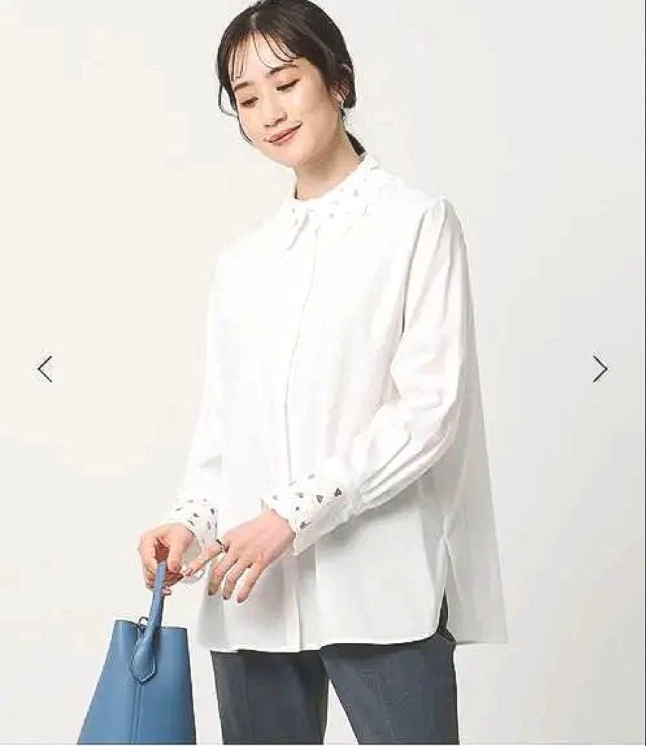 【完売品】ユナイテッドアローズ エンブロイダリー カラー シャツ UNITED ARROWS｜エンブロイダリー カラー シャツ -ウォッシャブル