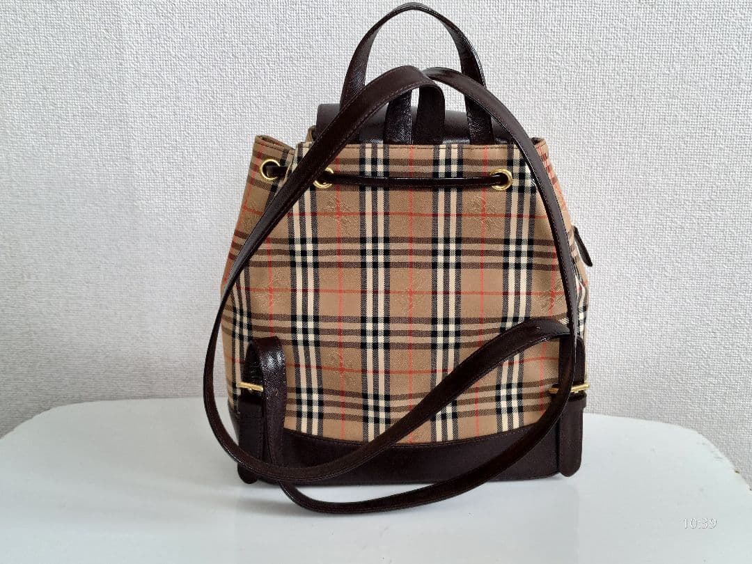 《超美品》バーバリー　リュック　BURBERRY　シャドウホース　ノバチェック