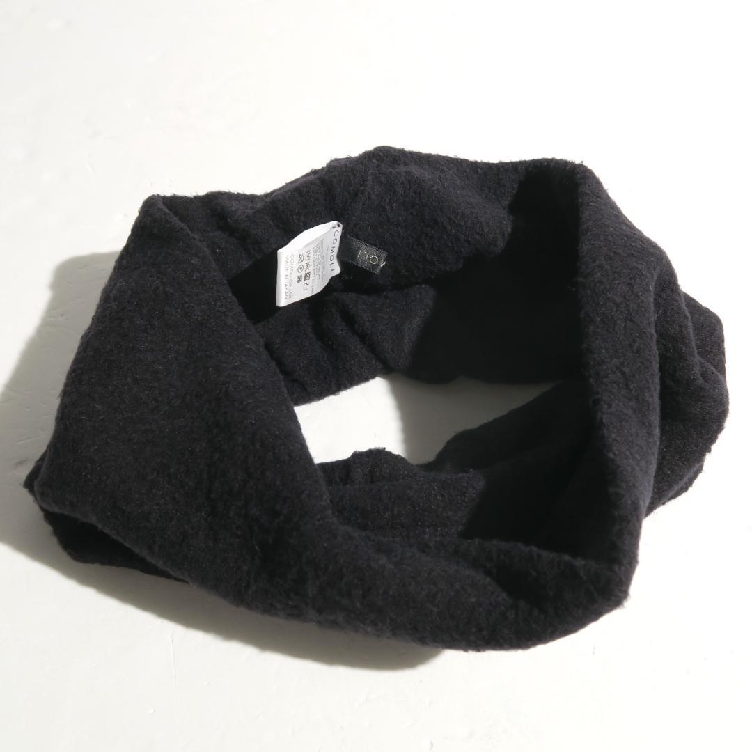 COMOLI シルクフリース ネックウォーマー ブラック コモリ COMOLI (コモリ) フリース ネックウォーマー