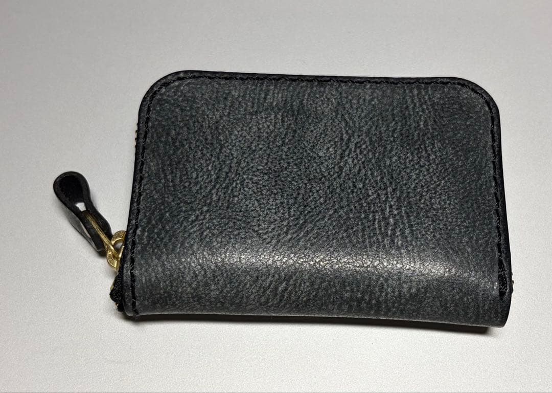 HERZ アラスカレザーブラック　コンパクト財布　NSA-256