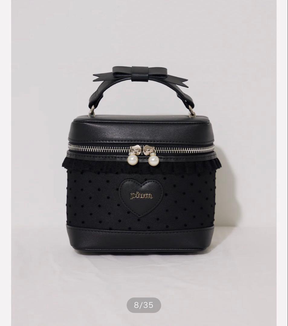 専用♡【 pium 】ハートドットチュールバニティ ブラック pium ハートドットチュールバニティ - メルカリ