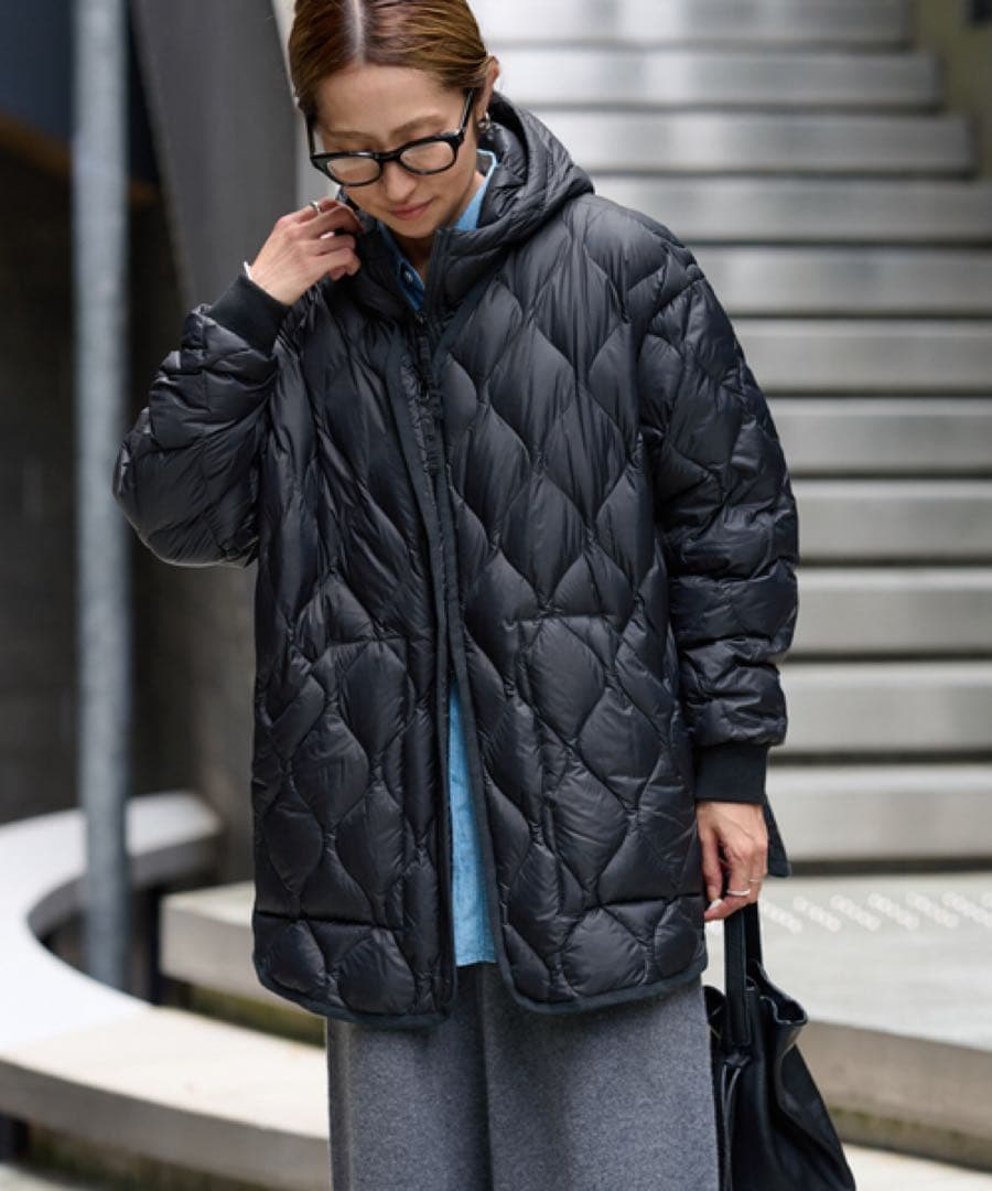 FRAMeWORK TAION/タイオン 別注フードビブス付きブルゾン　ブラック ≪追加≫TAION/タイオン 別注フードビブス付きブルゾン 2（中綿