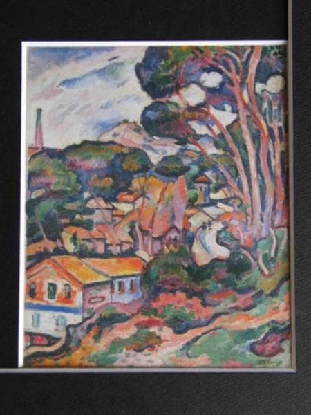 ジョルジュ・ブラック、レスタックの家、希少な画集より、新品高級額装付