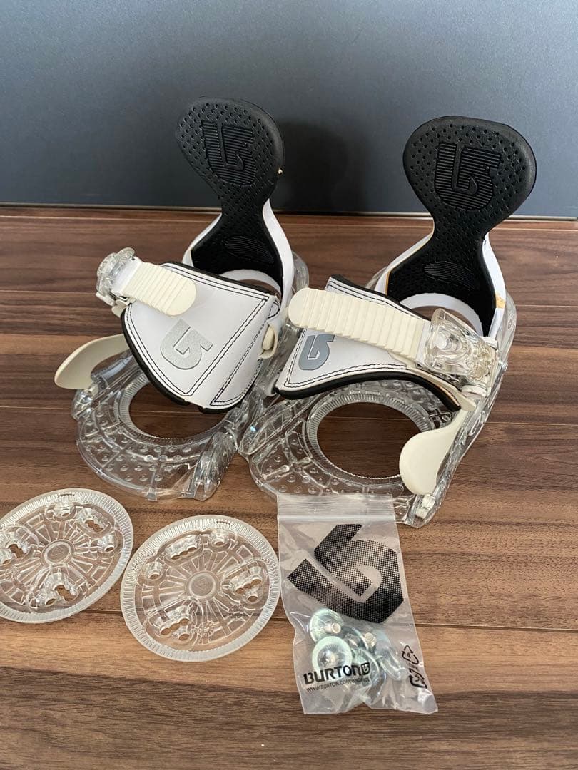 Burton キッズ　スノーボード ビンディング ホワイト/クリア 日本正規品 スノーボード バインディング バートン ミニ グロム