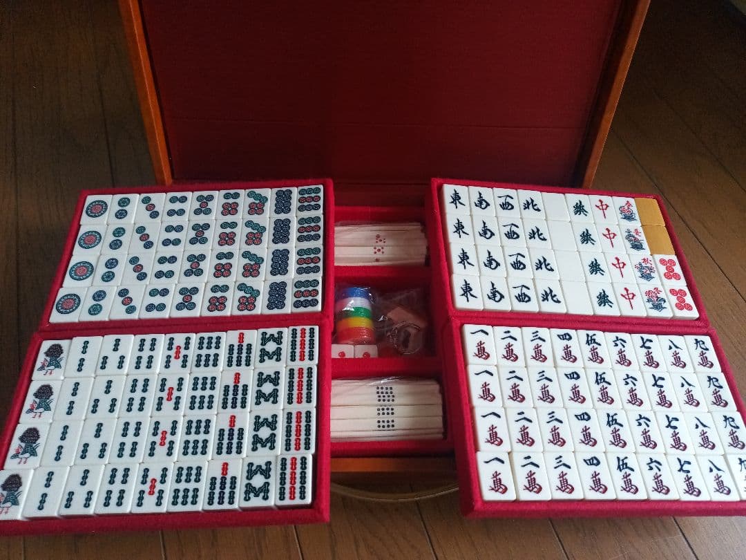 麻雀牌　ミズノ丸一（竹牌）