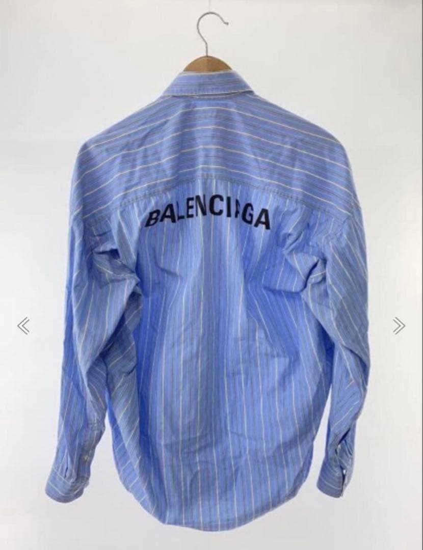 希少☆】BALENCIAGA ストライプ長袖シャツ - メルカリ