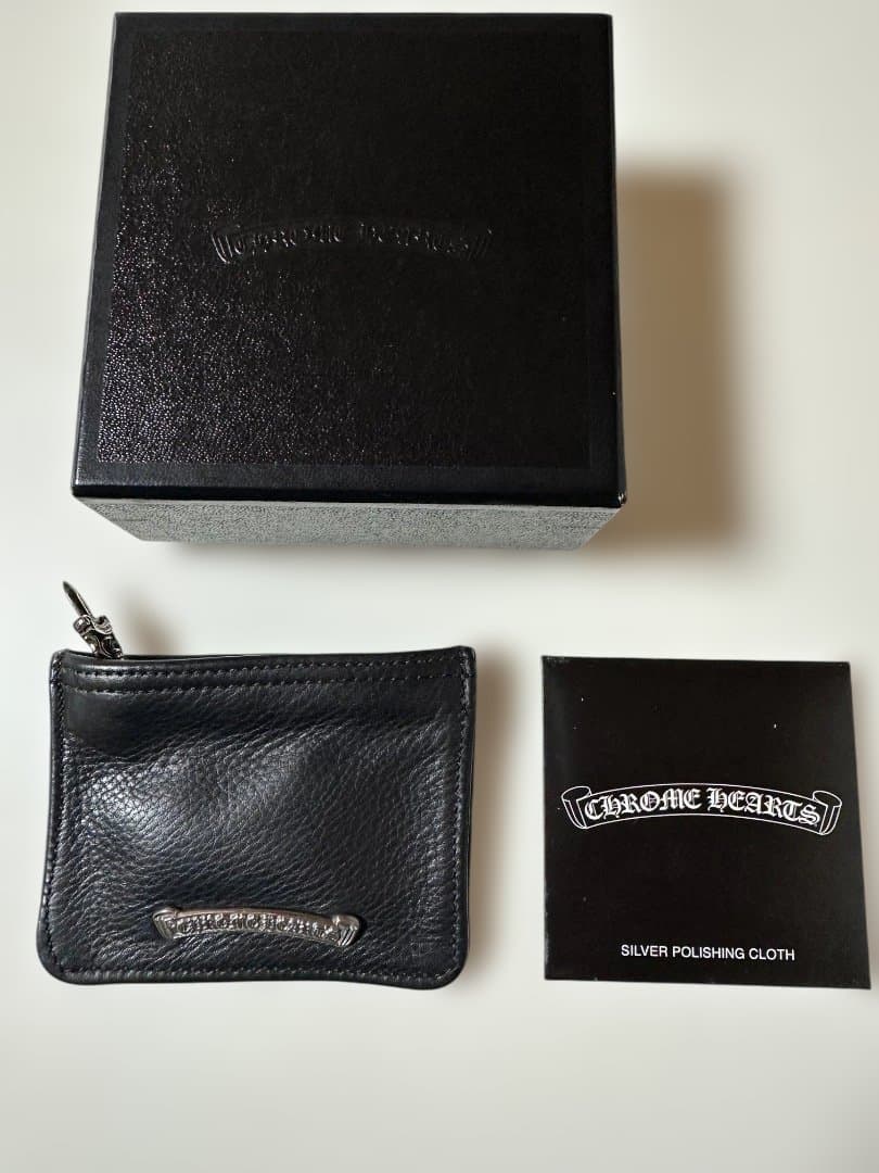 Chrome Hearts パース 3×4 ブラック ヘビーレザー