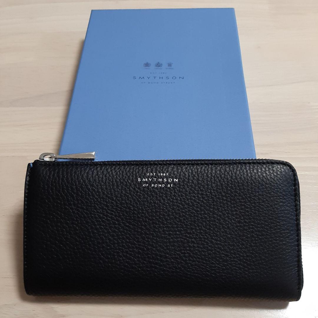 【新品未使用】 SMYTHSON スマイソン 長財布 黒 牛革 レザー 本革