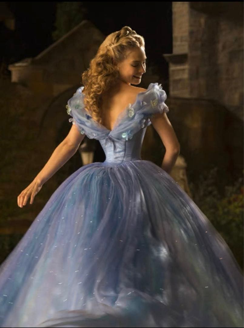 即納 ディズニー 実写版シンデレラ コスプレ衣装 Dハロ ドレス