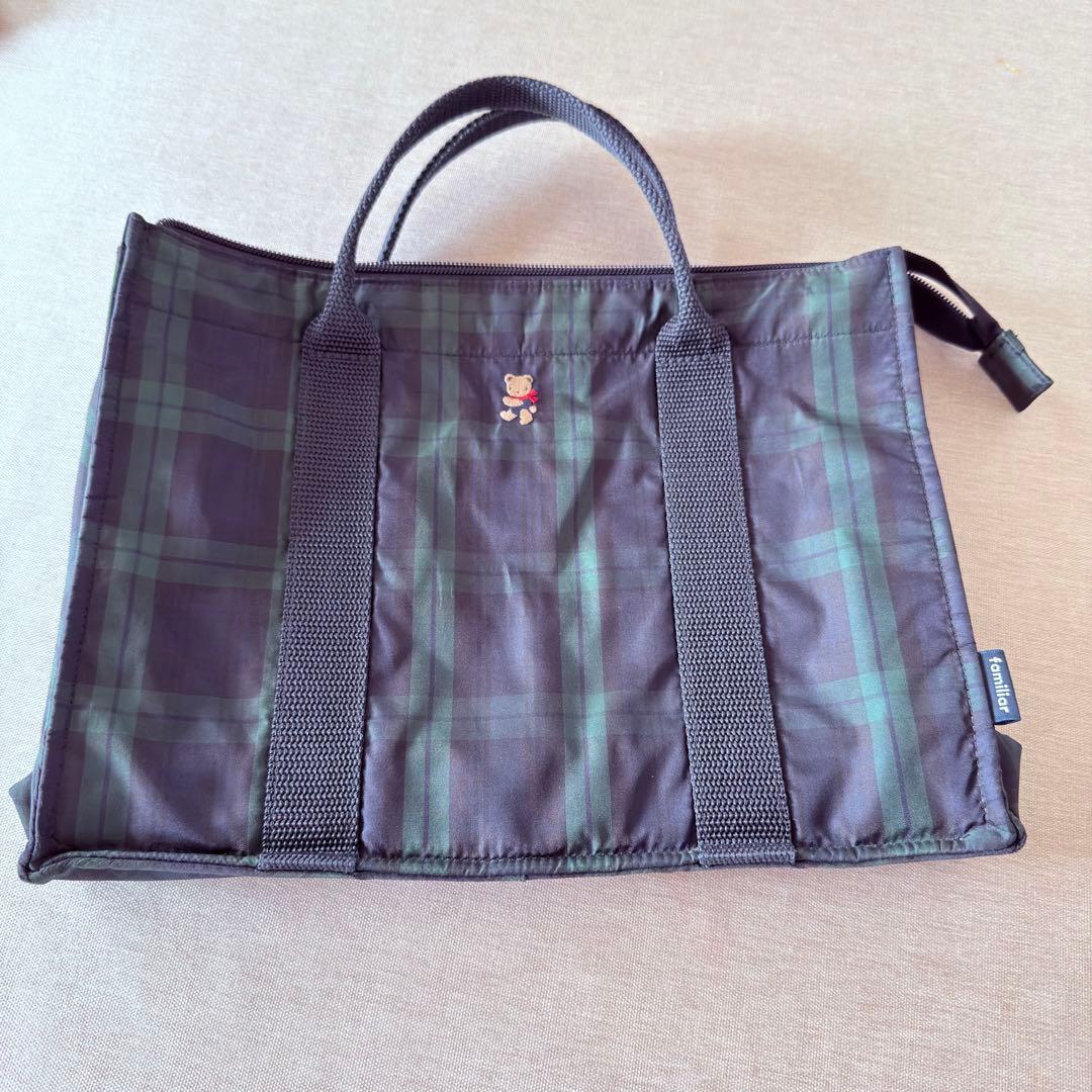 familiar ブラックウォッチ トートバッグ