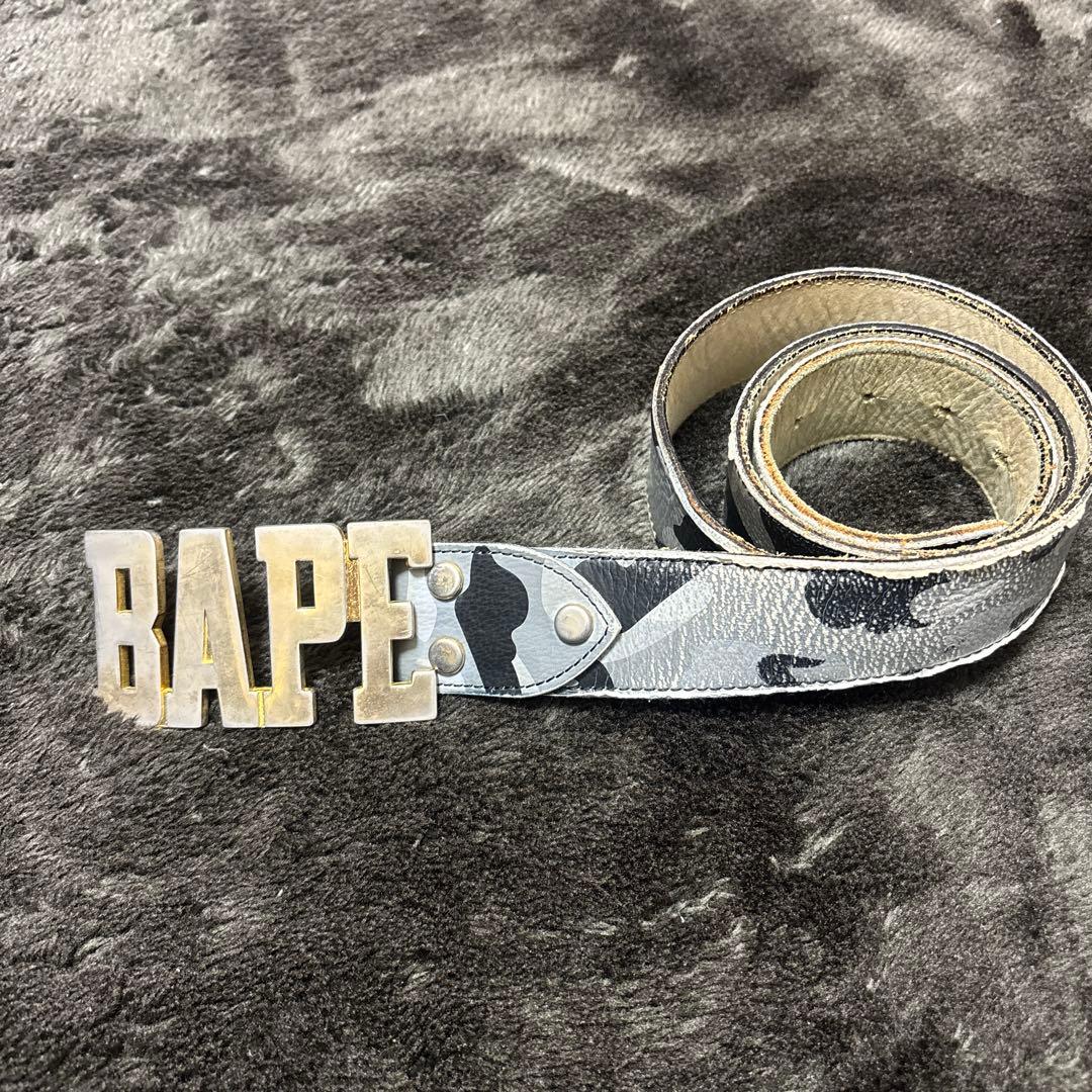 BAPE カモフラージュ メタルバックルベルト M