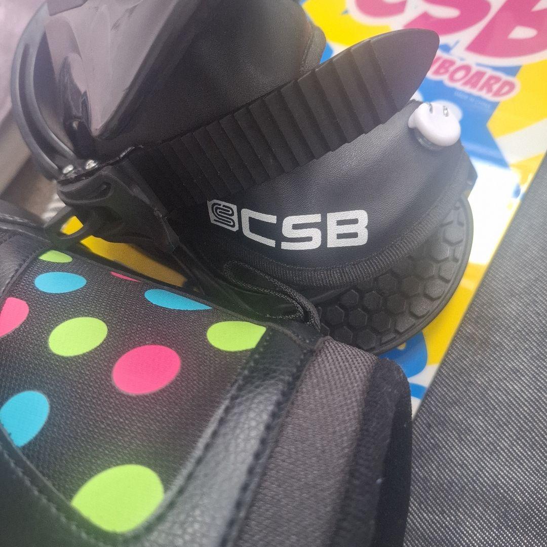 CSB スノーボード ビンディング 黒 ドット柄