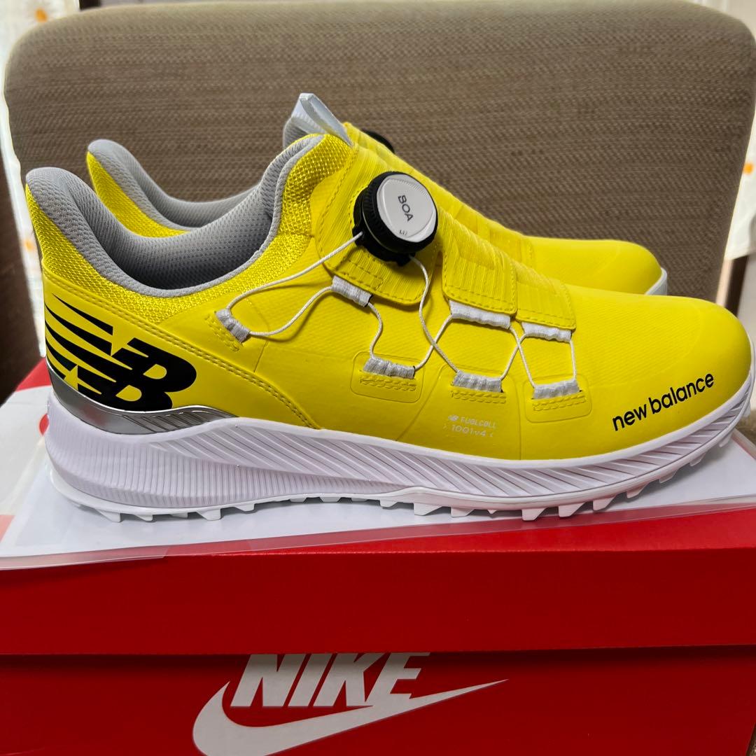 新品】ニューバランス ゴルフシューズ UGH1001Y イエロー - メルカリ