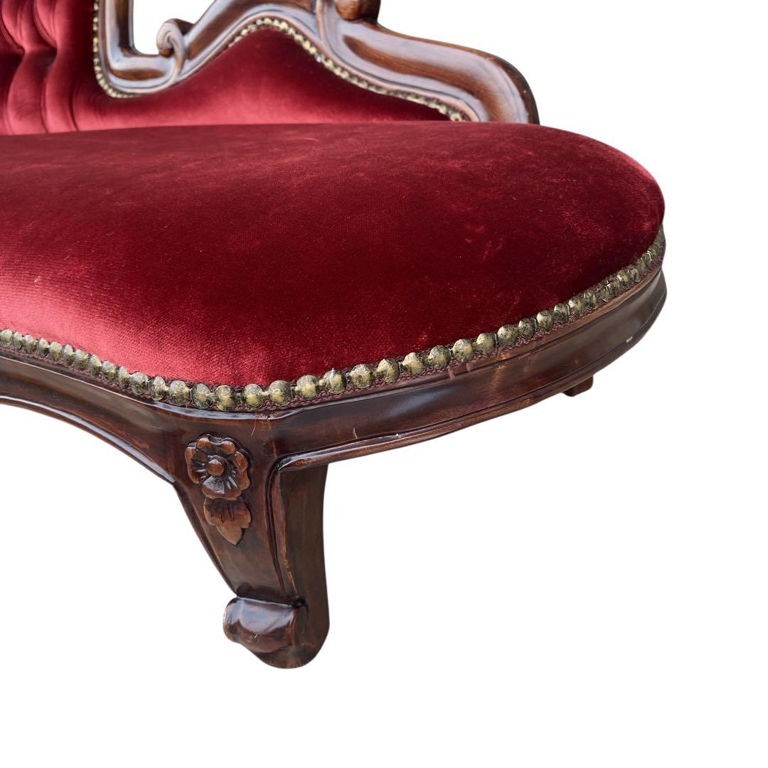 ロココ調 ベンチソファ キッズ用 ドール用 ペット用 ベルベット調