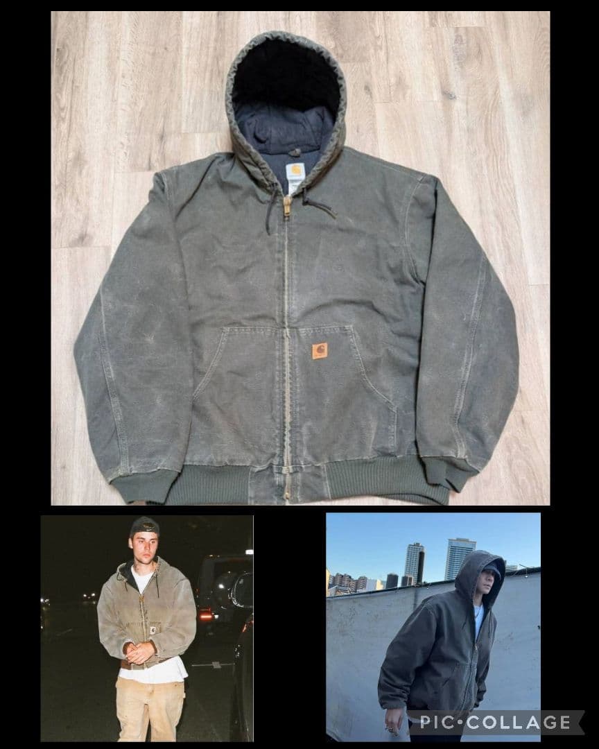 CarHartt 【神フェード＆神カラー】アクティブジャケット モスグリーン