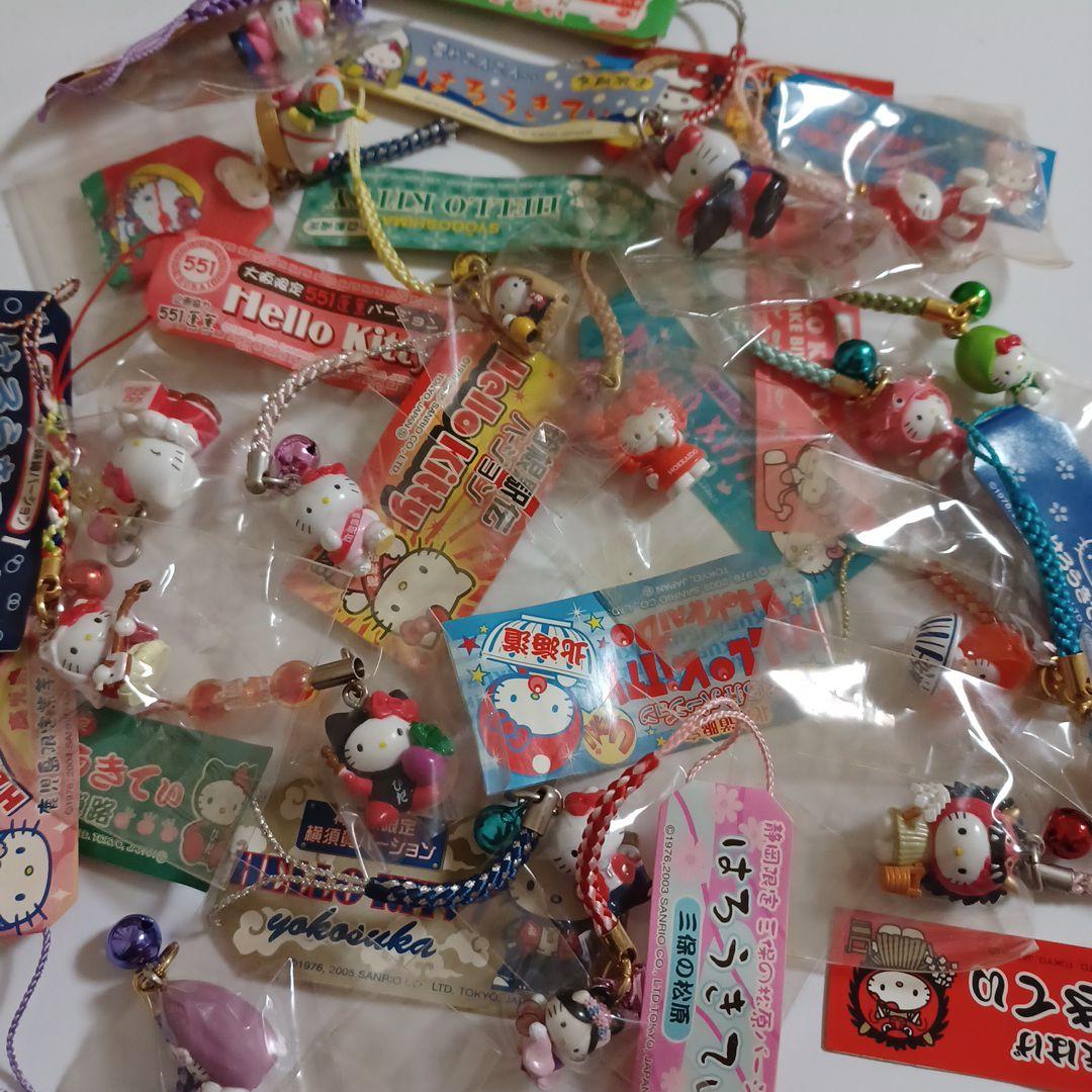 ハローキティ　ご当地　根付け　ストラップ　18個セット　サンリオ　レトロ　当時物