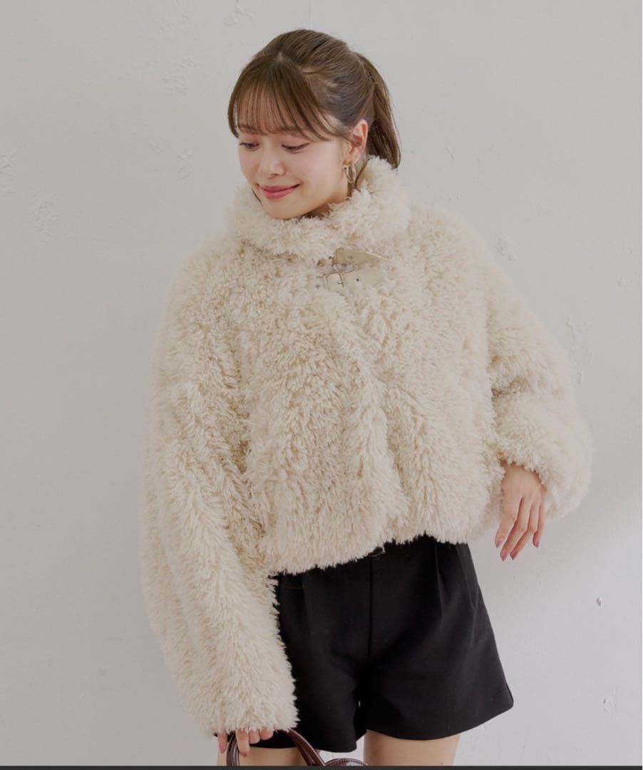 Chico スタンドプードルジャケット　アイボリー