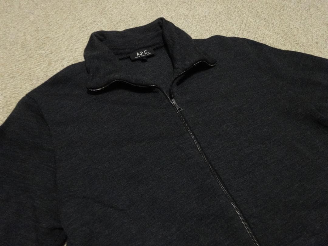 希少　９０ｓ　フランス製　A.P.C　ウール ジップアップジャケット　サイズ３ 566236fa1e975a86343b419de43863