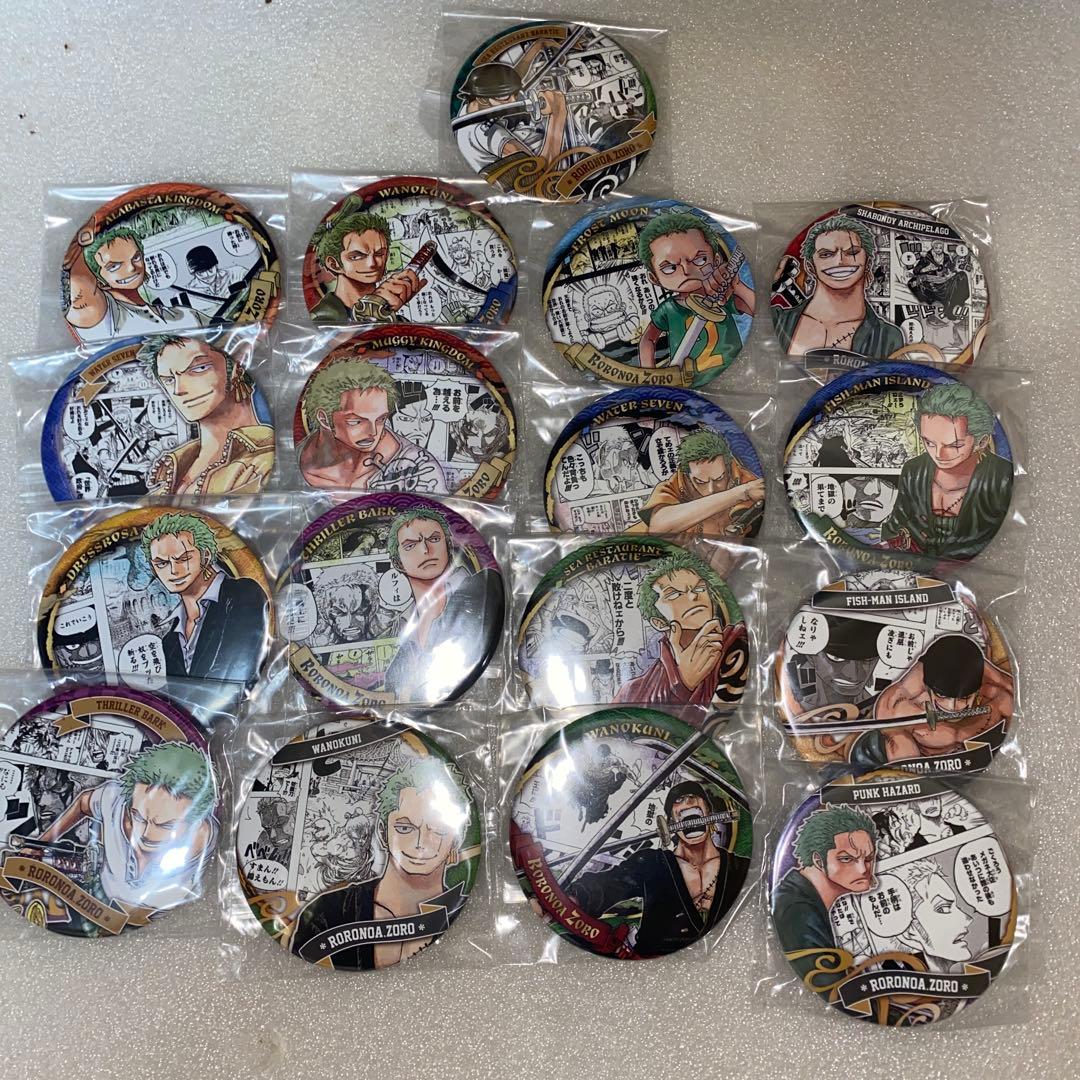 ワンピース コレクション缶バッジ heroes ゾロ 17点セット まとめ売り