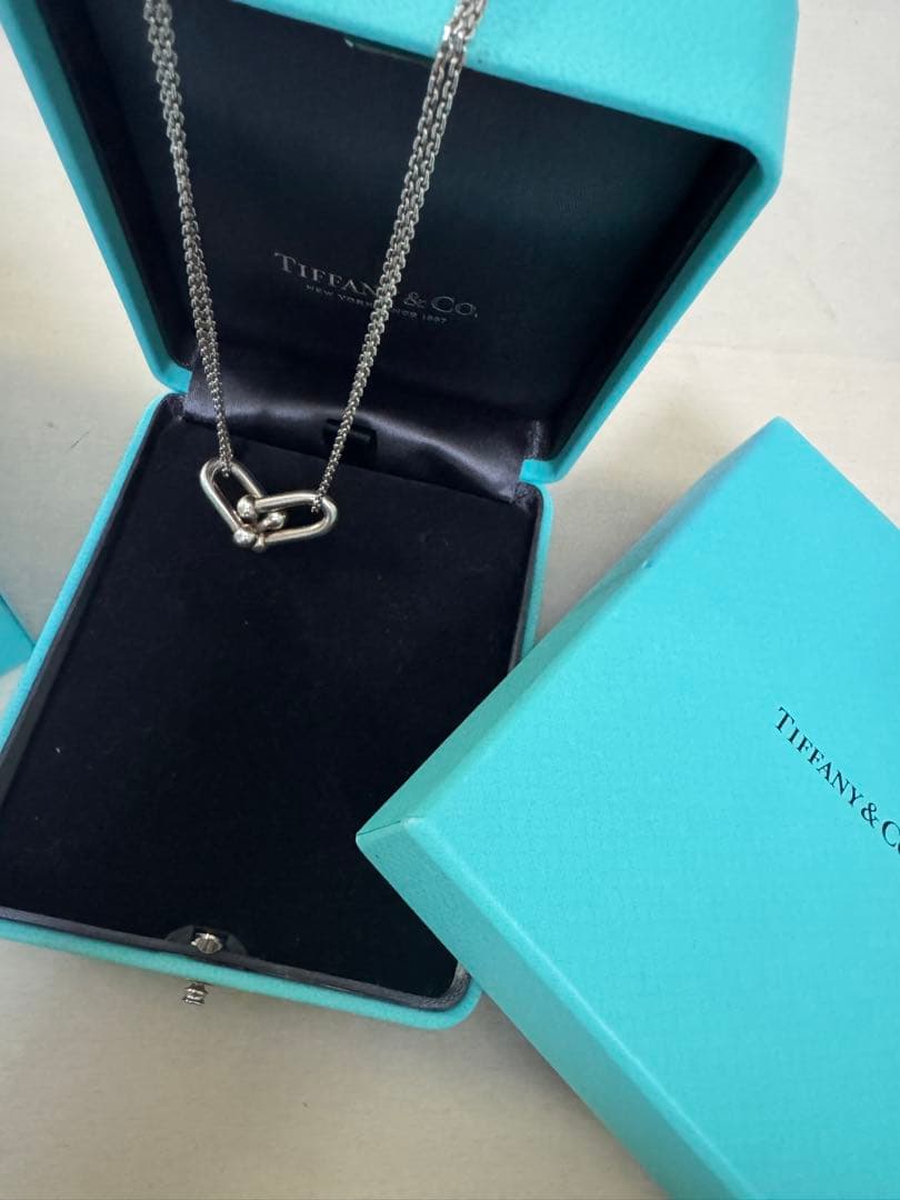ティファニーダブルリンクネックレス
