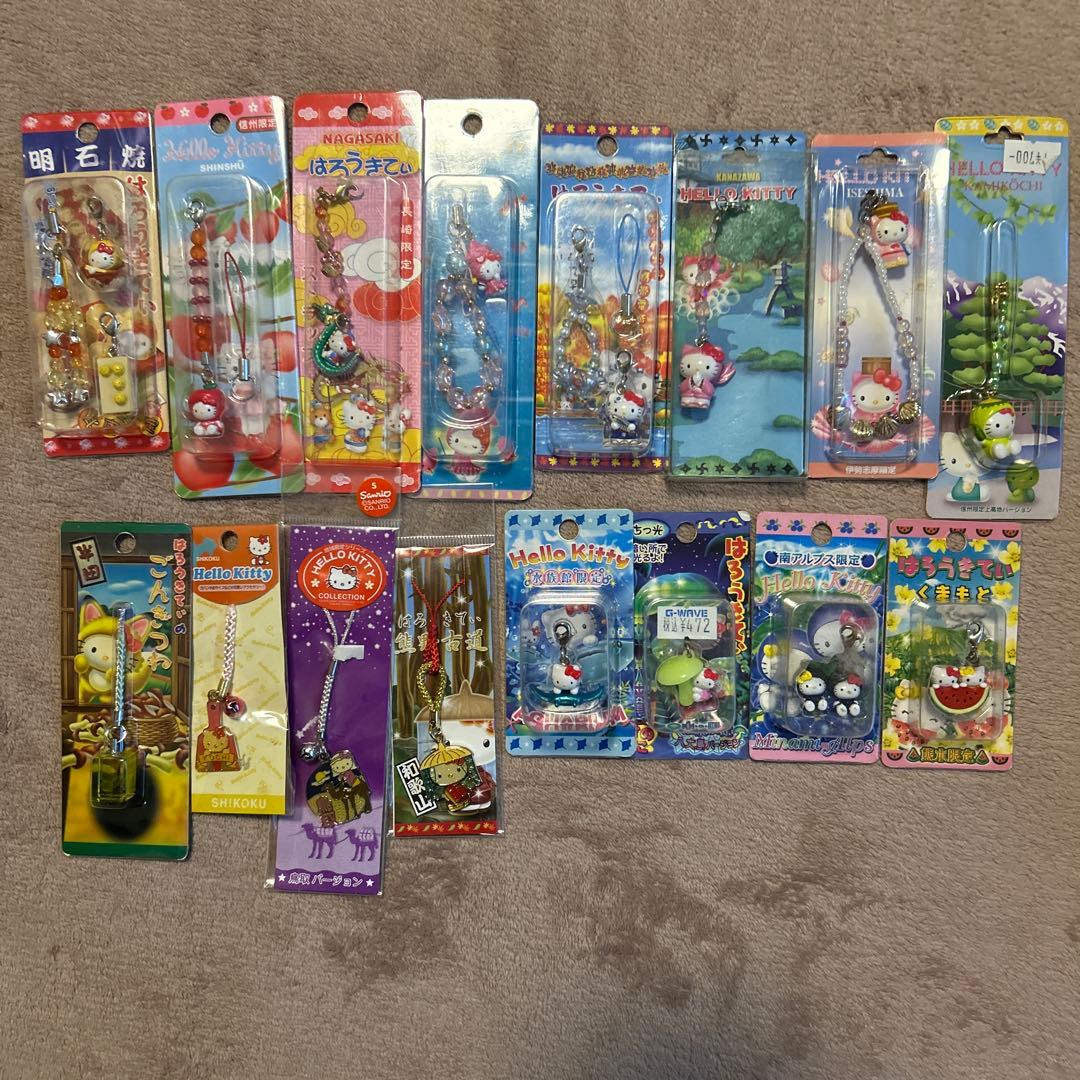 ご当地キティ　ストラップ　ファスナーマスコット16点セット