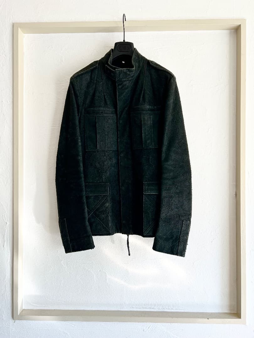 超希少！DIOR HOMME　03HH ラスター期　デストロイ・レザージャケット Yahoo!オークション - 【激レア】 Dior Homme 03' LUSTER期 エディスリ