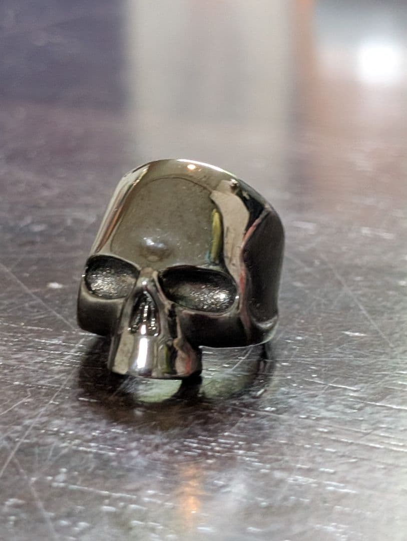 ナンバーナイン スカルリング ブラックコーティング 15号