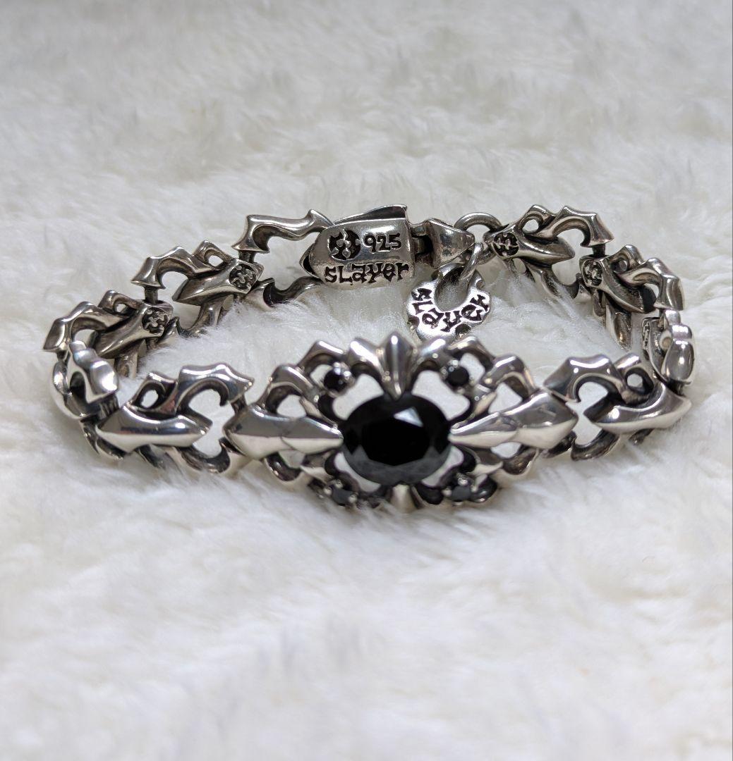 SLAYER 925スターリングシルバー フローラルブレスレット