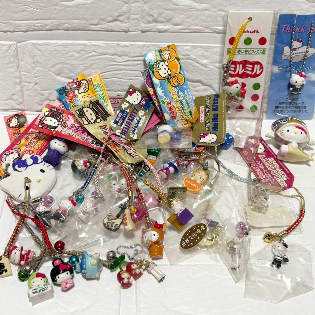 希少　ハローキティ　ご当地　根付け　ストラップ　キーホルダー　大量　まとめ売り レア物多数 まとめ売り まとめ 大量 サンリオ ハローキティ ご当地