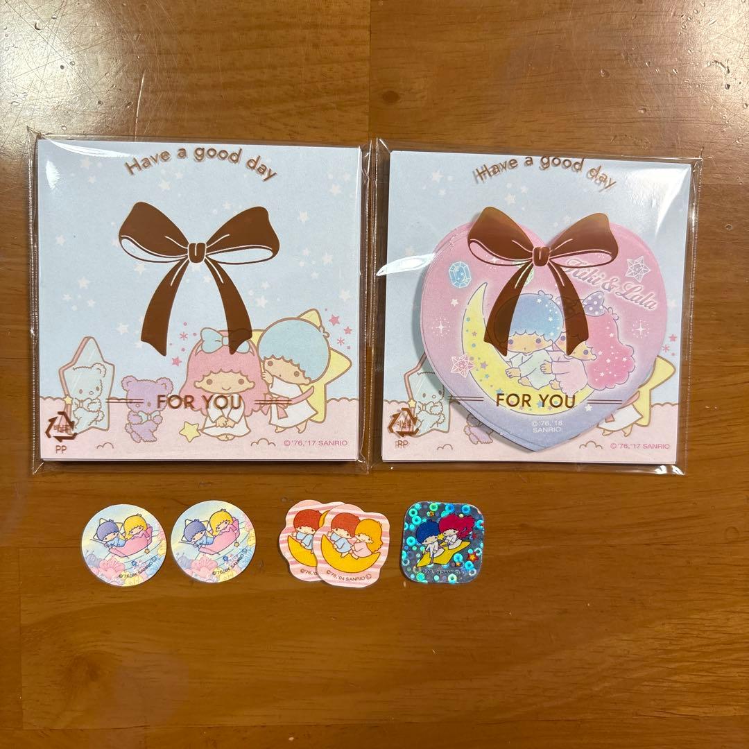 キキララ メモ フレークシール サンリオ ダイカット リトルツイン