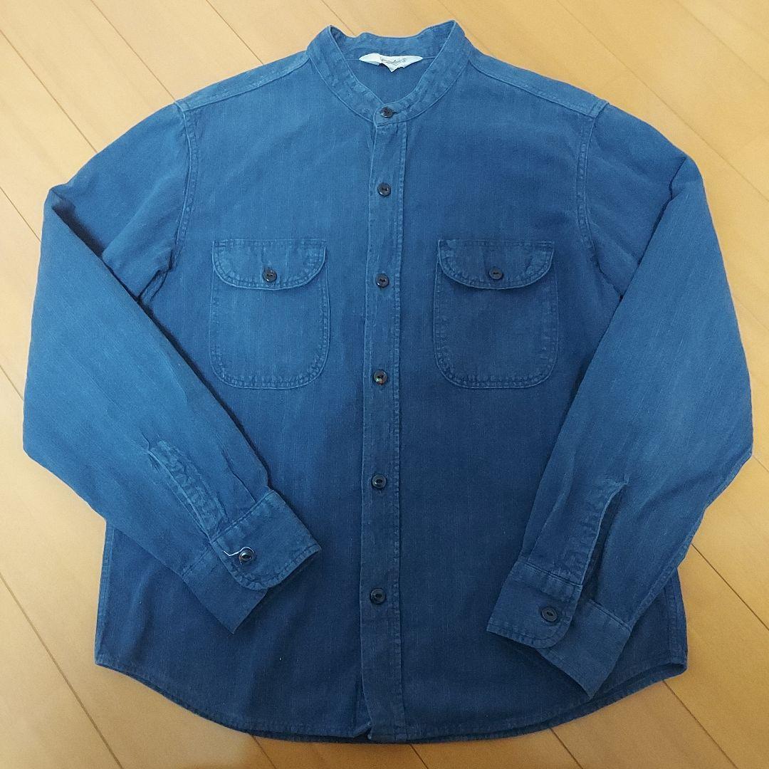 テンダーロイン　本店限定　藍染スタンドカラーシャツ