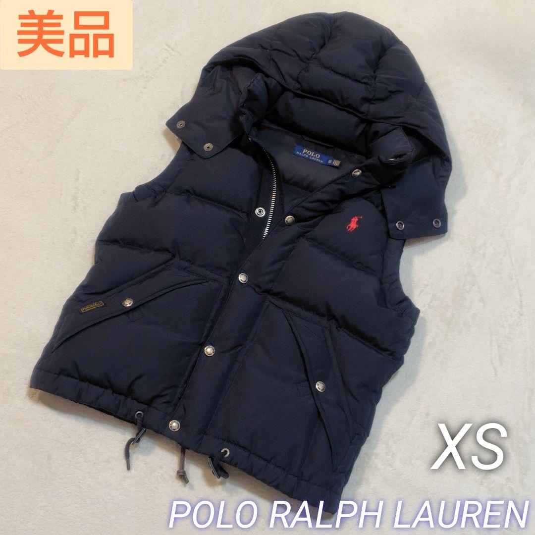 美品】ポロラルフローレン ダウンベスト 黒 2way ポニー刺繍 人気