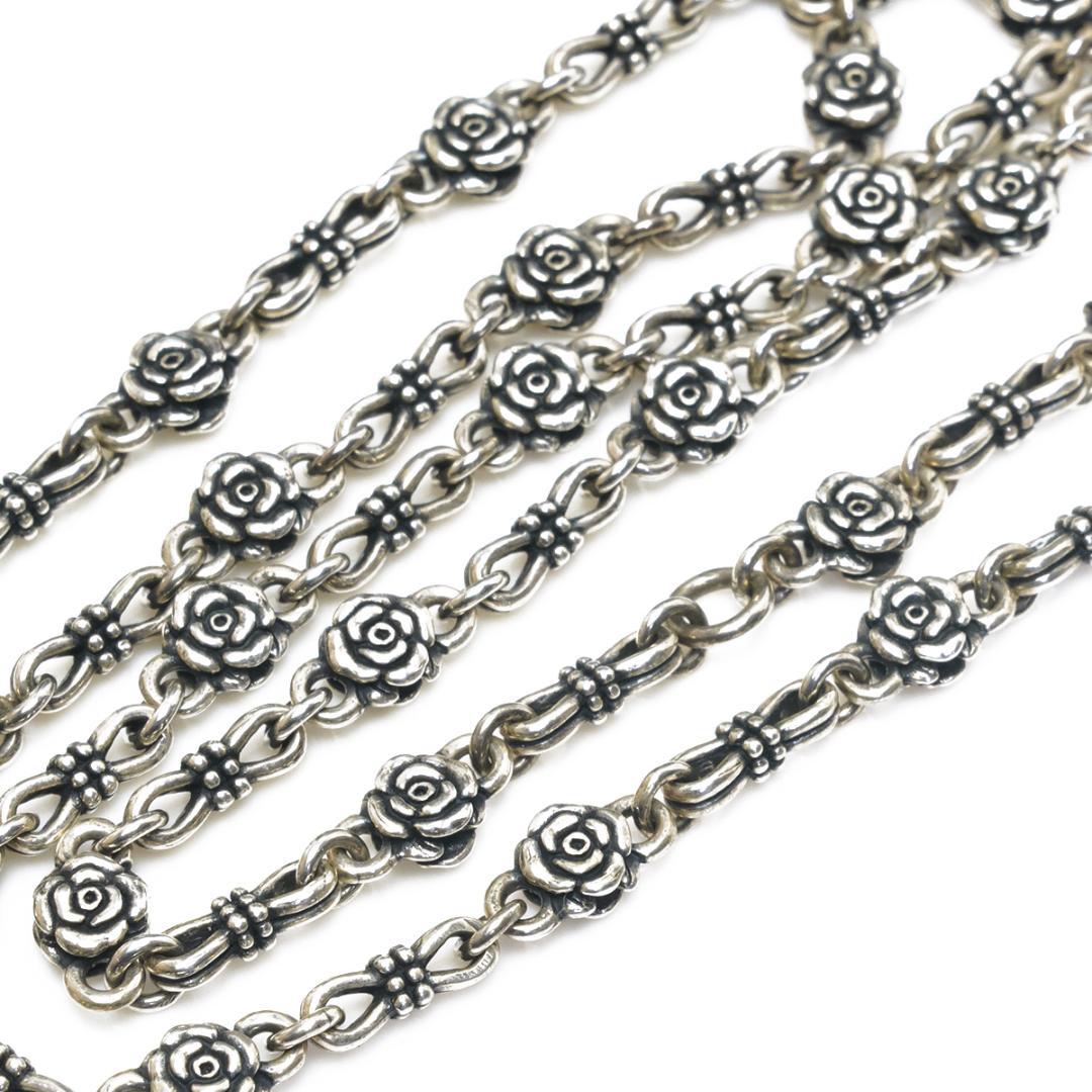 ジャスティンデイビス ボヘミアン チェーン 50cm ロング ネックレス ローズ