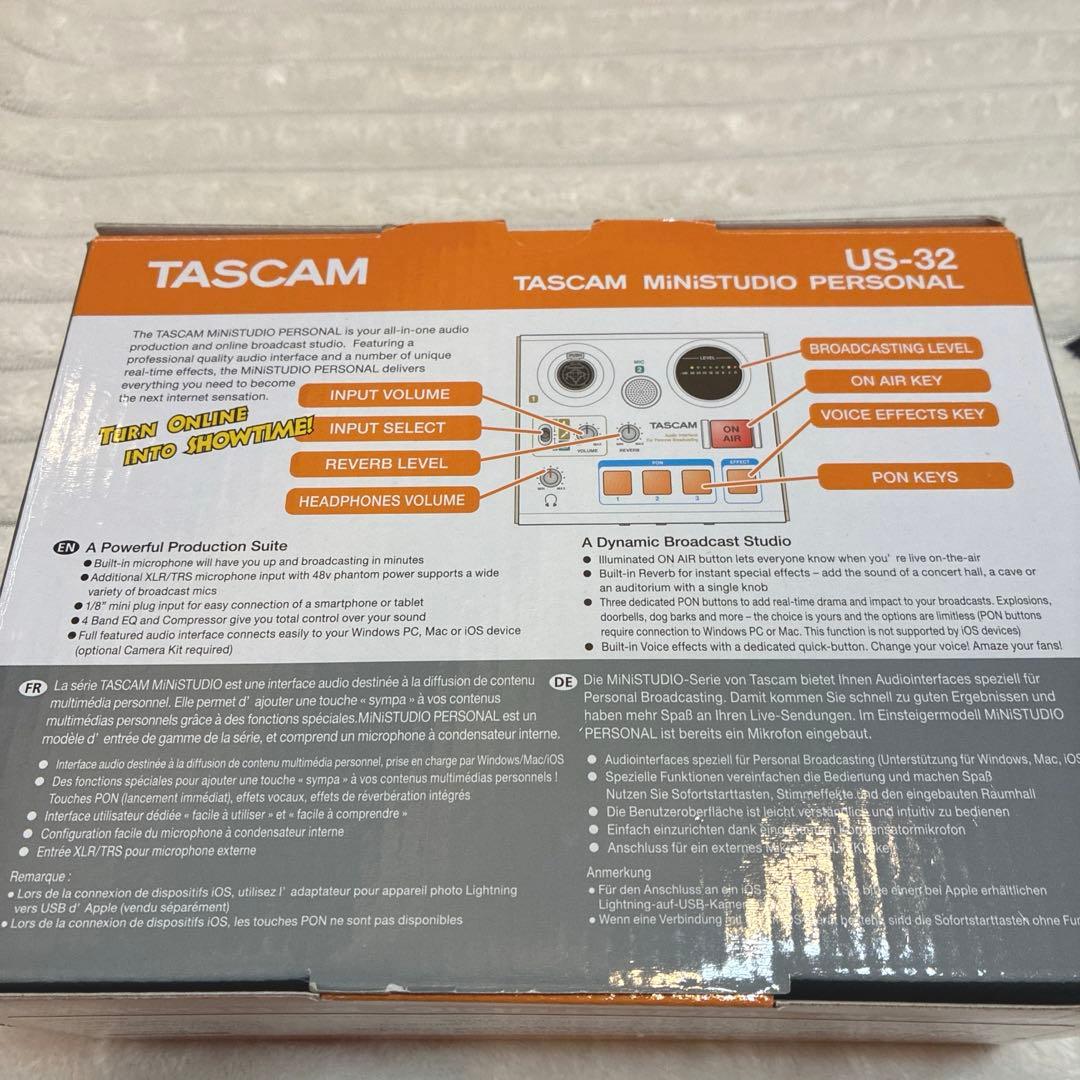 美品】 ミキサー 配信 TASCAM タスカム スマホ配信セット マイク 配線