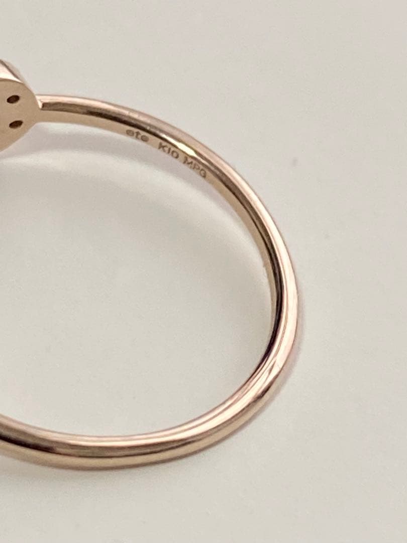 美品】ete [レインボー] K10 ナチュラルストーン リング - メルカリ