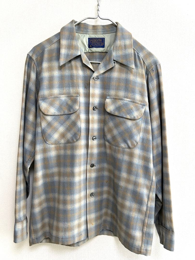 ゆ*き様 70年代 PENDLETON チェック柄 ウール ボードシャツM ペン