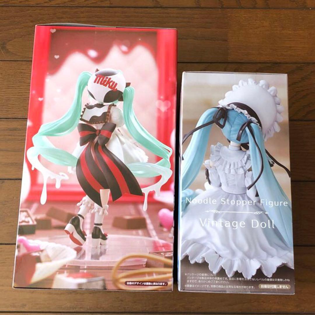 初音ミクフィギュア 2個セット チロルミク、ぬーどるストッパー