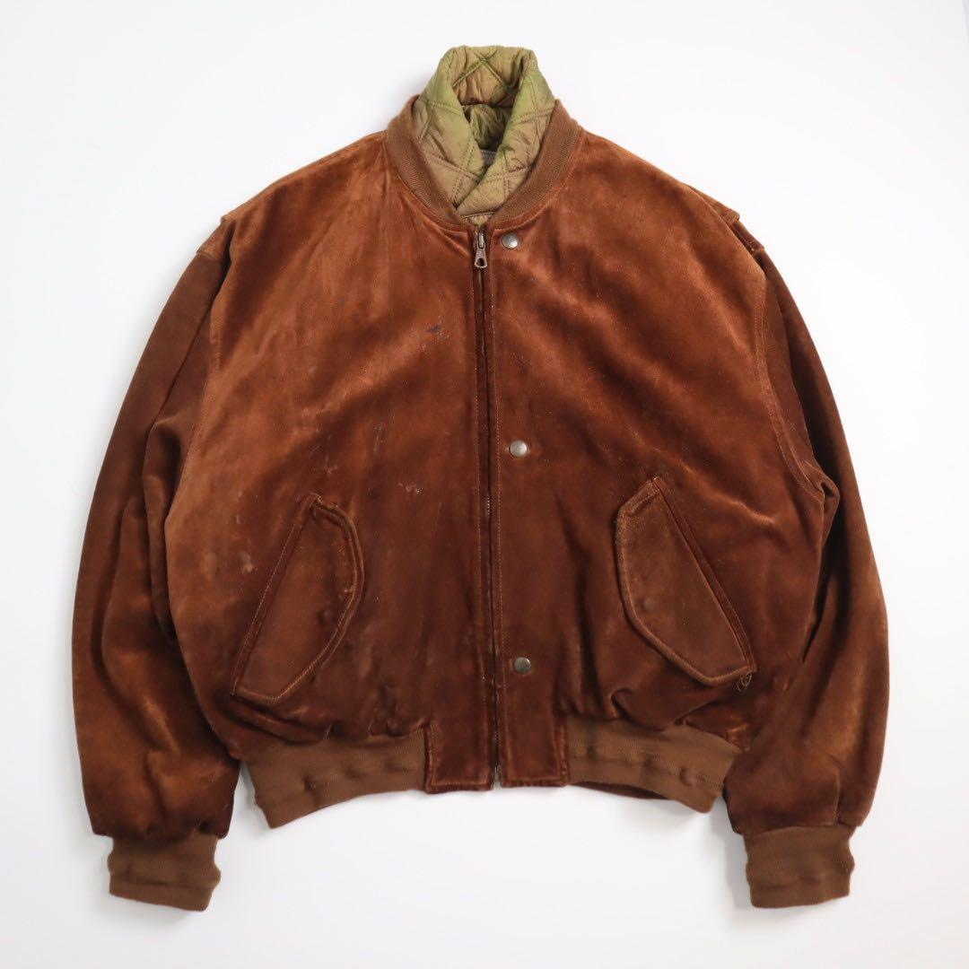 Vintage イタリア製 2way スウェード レザー フライトジャケット