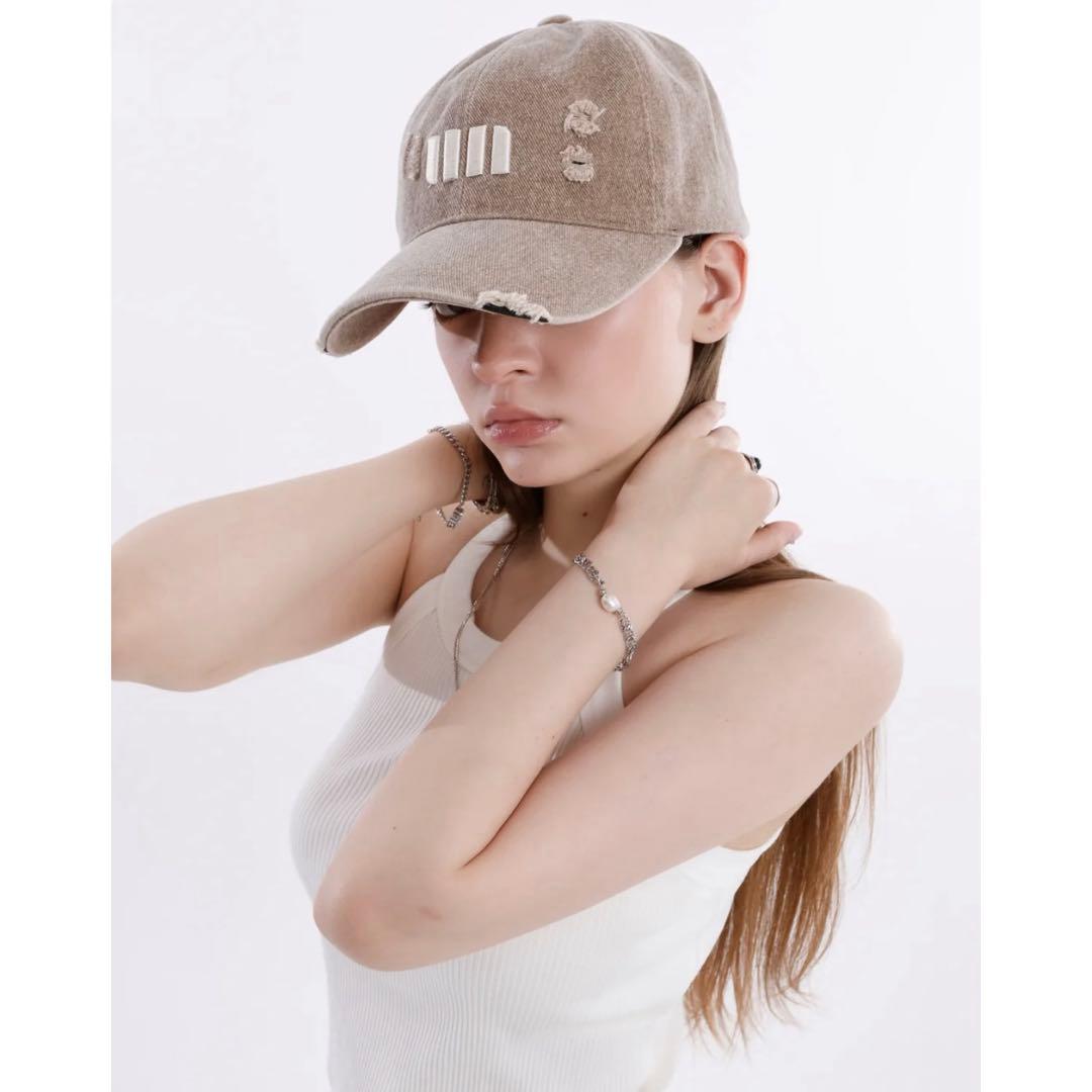 帽子 unsually Washed Damage Cap (moca brown)