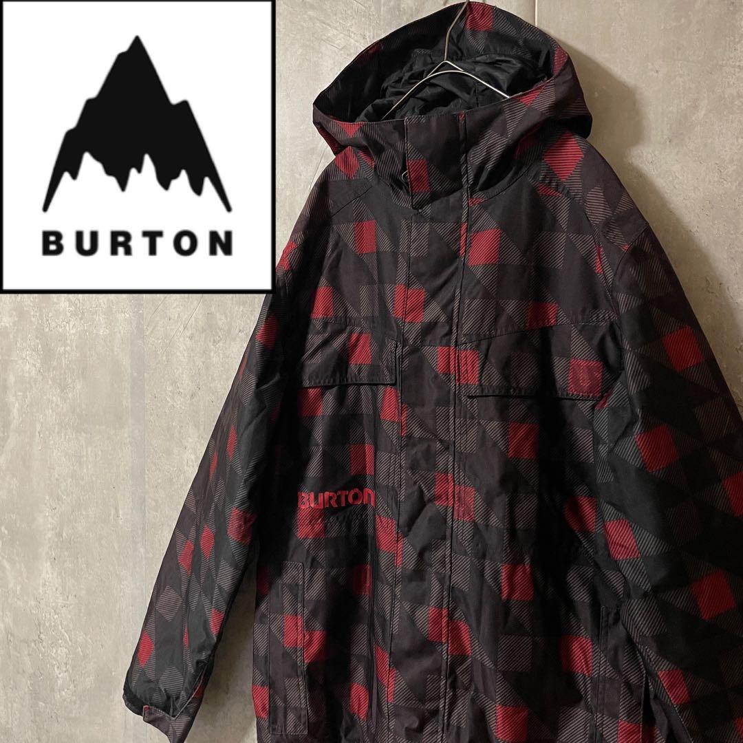 BURTONバートンスキージャケットスノーボードウェアパーカーフード黒ブラック赤
