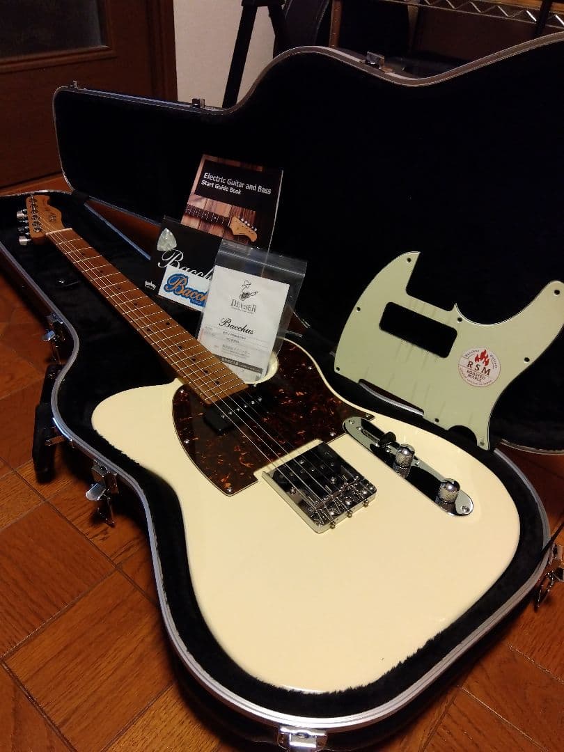 美品 BacchusテレキャスターBTE−2−RSM/M OWH ハードケース付 Amazon.co.jp: BACCHUS バッカス BTE-2-RSM/M OWH エレキギター : 楽器