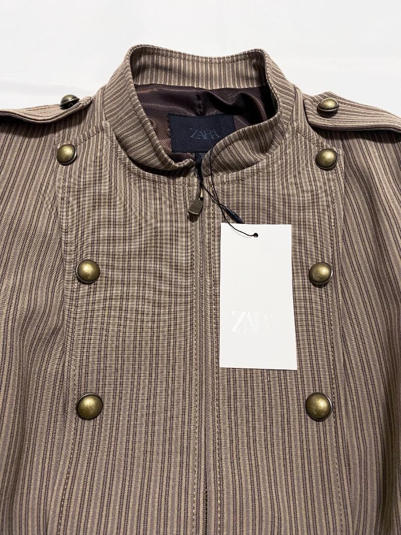 完売品 ZARA ストライプ柄フィットブレザー Sサイズ - メルカリ