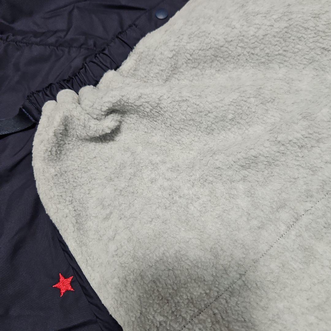 ファミリア 3WAYブランケット 撥水 濃紺 防寒ケープ ネイビー 秋冬