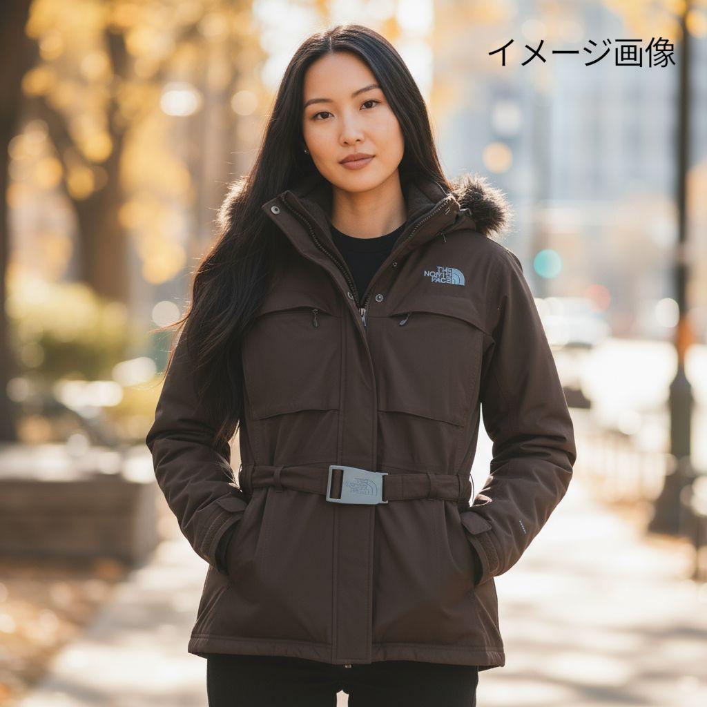 ノースフェイスダウンジャケット　HYVENT　ベルト付き　レディースL古着