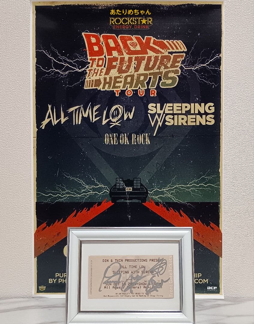 ONE OK ROCK 2015 USツアー サイン入りチケット