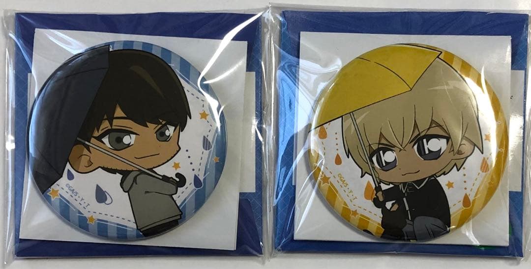 名探偵コナン rain レイン 雨 傘 シリーズ 缶バッジ 諸伏景光 安室透